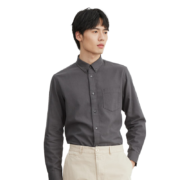 京东京造 男士商务休闲衬衫 深灰色41 LF-002