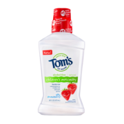 汤姆小屋Toms 天然草莓味儿童漱口水473mL 低氟多效防蛀护齿