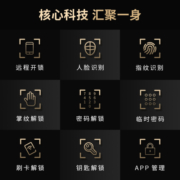 皇家金盾物联S11pro智能门锁指纹密码锁 家用入户防盗门可视猫眼摄像头电子锁 S11 Pro 【远程视频通话】