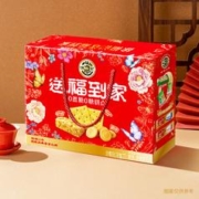徐福记 送福到家0糖0蔗糖饼点礼箱680g