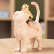 可米生活 白夜童话猫将军客厅书房桌面创意轻奢装饰摆件工艺品女生新年礼物
