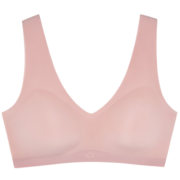 维多利亚的秘密（Victoria's Secret）【何穗同款】Q弹软支撑果冻条背心式舒适无钢圈无痕文胸女内衣 Ⅰ 99S4典雅粉 11216629 XS