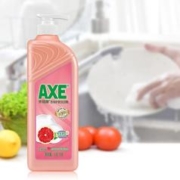 限移动端、京东百亿补贴：AXE 斧头 牌洗洁精AXE洗涤灵厨房洗碗液果蔬餐具清洗剂3瓶 西柚1泵2补