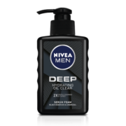 妮维雅（NIVEA）男士洗面奶保湿收缩毛孔深黑DEEP控油细致毛孔洁面150g