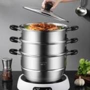 MAXCOOK 美厨 MCZ693 3层304不锈钢蒸锅 28cm