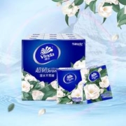18包到手6.9 维达山茶花香印花手帕