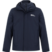 Jack Wolfskin 狼爪 冲锋衣男秋冬新品户外两件套防水大码宽松抓绒三 5012775-1010// M 175/96A