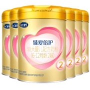 飞鹤 臻爱倍护超级飞帆 婴儿配方奶粉 2段(6-12个月婴儿适用) 300g*6罐