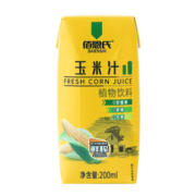 佰恩氏（BAIENSHI）玉米汁谷物饮料 五谷杂粮饮品含量18%玉米汁 餐饮宴会 小黄箱整箱 玉米汁200ML*12瓶【实惠装】