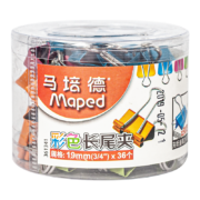 马培德（Maped） 19mm彩色长尾票夹 36只