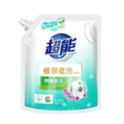 有券的上：超能 植翠低泡洗衣液 4斤装 （赠沐浴露10g*4袋）