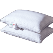 璞语140支羽绒枕五星级酒店专用枕头枕芯白鹅绒枕家用成人 缎条白色高枕 一只装