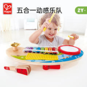 Hape 五合一动感乐队敲琴台小木琴儿童益智力音乐玩具手敲琴男女孩