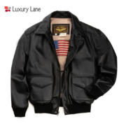 再降价、PLUS会员：Luxury Lane 二战经典A2飞行员皮夹克