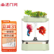 画法几何 桌面生态鱼缸水族箱c300裸缸客厅家用鱼缸小型 一键掌控20cm长