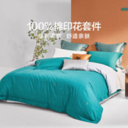 LUOLAI 罗莱家纺 氧气假日 全棉四件套 绿色 1.8m床