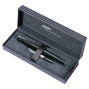 凌美(LAMY)钢笔 studio演艺系列 磨砂黑 办公签字笔送礼礼物套装礼盒 E188欧版原装 EF0.5mm送礼礼物