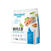 澳美 滋鲜肉无谷低敏鲜肉成幼猫美毛发腮鸡肉全价冻干双拼猫粮40g*4袋