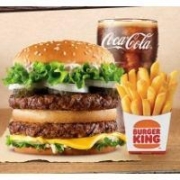 BURGER KING 汉堡王 狠霸王牛堡单人餐 电子兑换券 单次兑换券