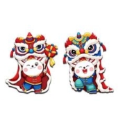 乾鸿窑 卡通立体门幅 双语送福