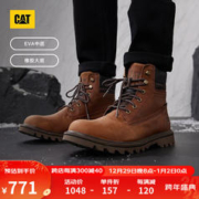 CAT 卡特彼勒 卡特工装靴马丁靴男靴男鞋男士休闲工鞋工装靴 深棕色 40