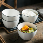 KANQIN 康琴 陶瓷方碗 4.5英寸 8个