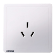 西门子(SIEMENS)开关插座 16A三孔插座面板致典 空调热水器适用 雅白色