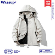 个人店其他品牌 Wassup Sohot三合一冲锋衣男士春秋季新款户外登山外套男女休闲宽松夹克男款 6266男款单衣 2XL
