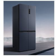 预售、PLUS会员：TCL 超薄零嵌系列 R456T9-UQ 十字四开门冰箱家用冰箱一级变频 烟墨蓝 456L