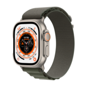 Apple Watch Ultra 智能手表 GPS + 蜂窝款 49毫米 钛金属表壳绿色高山回环式表带小号eSIM健康手表MNHQ3CH/A4999元 (月销1000+)