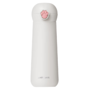 乐扣乐扣（LOCK&LOCK）少女可爱猫猫萌系弹跳带茶漏保冷保温杯 LHC3293WHT-400ML