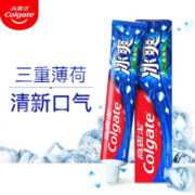 高露洁牙膏牙龈出血清新口气含氟去渍家庭套装冰爽薄荷牙膏120g*6支 红色