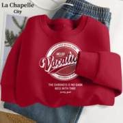 La Chapelle City 拉夏贝尔加绒卫衣女秋冬2023新款简约百搭红色本命年龙年衣服外套 车厘子红-假期 L