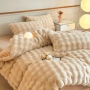 LANRUI 兰芮 A类兔兔绒加厚保暖四件套 200*230cm 8.5斤