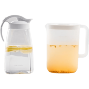 茶花（CHAHUA） 冷水壶塑料家用凉水壶果汁壶大容量杯子耐热耐高温凉水杯茶壶 2.2L两只装【绿色+白色】