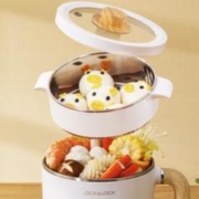 LOCK&LOCK 电煮锅 一体多功能料理锅 1.5L EJP3115WHT