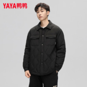 京东百亿补贴：YAYA 鸭鸭 轻薄衬衫羽绒服男 黑色