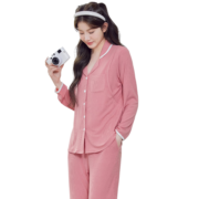 乔月月子服夏季薄款孕妇睡衣产后哺乳衣 元气粉（纯棉） M码