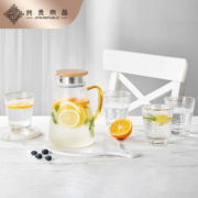 共禾京品锤目纹玻璃水杯壶夏日高颜值家用大容量耐高温玻璃杯