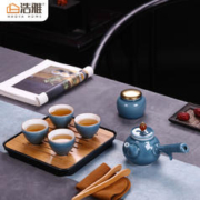 浩雅 景德镇茶具套装陶瓷泡茶壶茶杯整套功夫茶具 影青茶具7件套