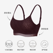 Victoria's Secret维多利亚的秘密 杨幂同款 经典老花蕾丝背心式文胸 多款可选