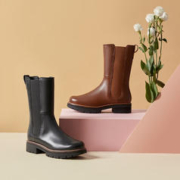 京东PLUS：Clarks 其乐 女士复古中筒靴 261641864