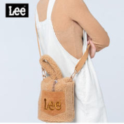 Lee 单肩斜挎包毛绒仿羊羔毛 水桶包