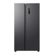 限移动端、京东百亿补贴：Midea 美的 468升变频一级能效双开门对开电风冷无霜超薄机身可嵌入冰箱 BCD-468WKPZM(E)炭灰-月夜
