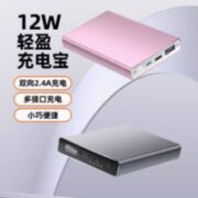星系源 铝合金充电宝5000毫安双口12w充电宝