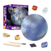 KIDNOAM 流浪地球考古儿童探秘火星原石月球矿石挖掘星球天然宝石盲盒 八大行星探秘挖掘款式随机1盒