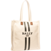 巴利（BALLY）赵露思同款女士织物手提单肩包托特包条纹图案6302139