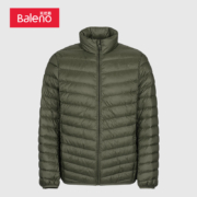 班尼路（Baleno）轻薄羽绒服男纯色立领 鹅绒