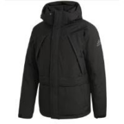 百亿补贴：阿迪达斯 （adidas）连帽羽绒服男冬季运动服黑色GK0667 A/M