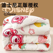 Disney 迪士尼 秋冬被棉被大豆纤维宿舍加厚被芯被褥单双人保暖四季通用被子 草莓熊 110*150cm2斤